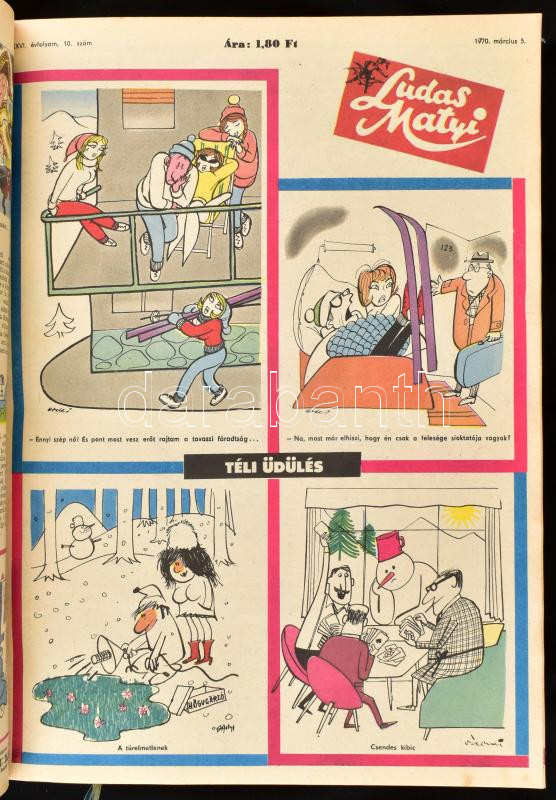 1970 Ludas Matyi teljes évfolyama, félvászon kötésben - Image 2