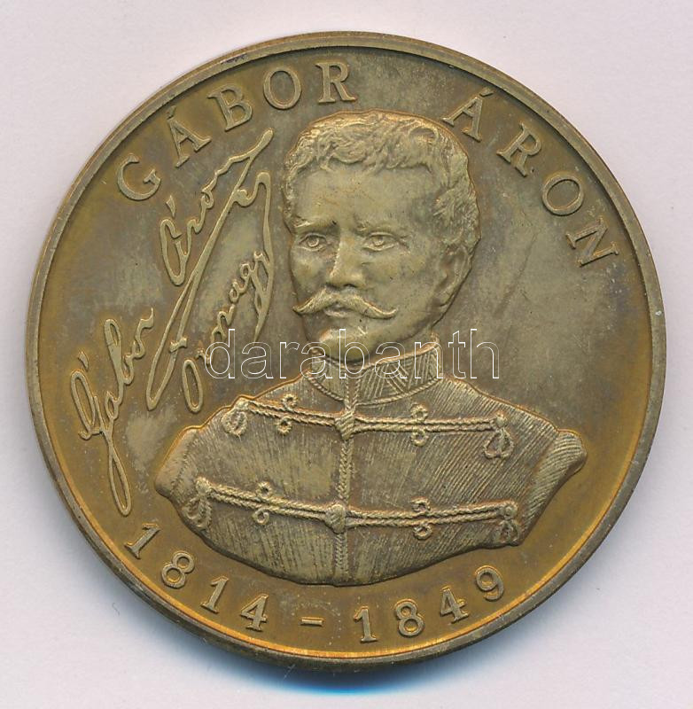Bognár György (1944-) 1989. 'Gábor Áron 1814-1849 / Születésének 175., halálának 140. évfordulójára' bronz emlékérem (42,5mm) T:AU patina
