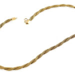 14k arany (Au) nyaklánc, fonott, jelzett, 11,25 g, 40 cm, végén sérült