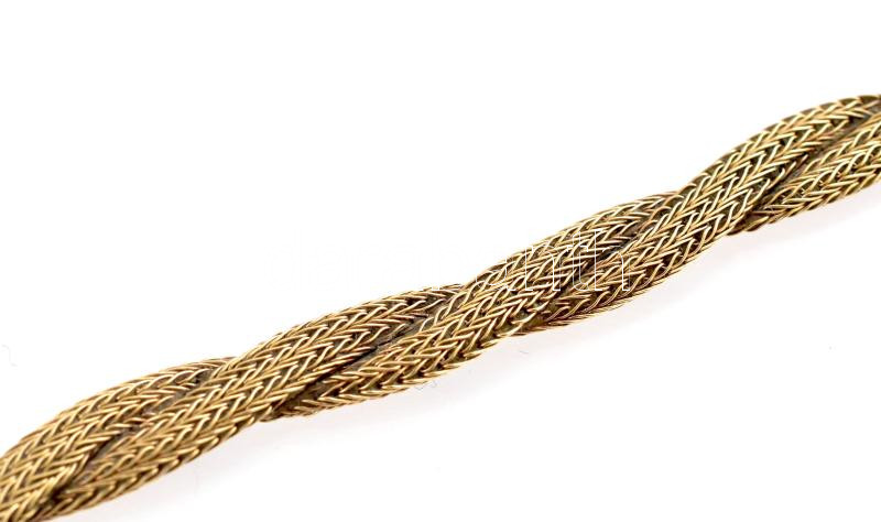 14k arany (Au) nyaklánc, fonott, jelzett, 11,25 g, 40 cm, végén sérült - Image 2