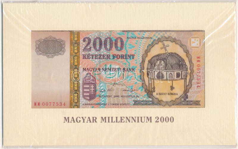 2000. 2000Ft 'Millenium' bontatlan díszcsomagolásban T:UNC Adamo F56A