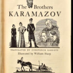 Fyodor Dostoyevsky: The Brothers Karamazov. Translated by Constane Garnett. Illustrated by William Sharp. The Illustrated Modern Library. New York, 1943., Random House. Angol nyelven. Kiadói kissé kopott félvászon-kötésben, kiadói kopott, - Image 3