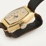 Stowa 14k arany női karóra, jelzett, használt bőr szíjjal, működik, 18x20 mm - Image 2