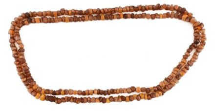 Borostyán nyaklánc, h: 75 cm