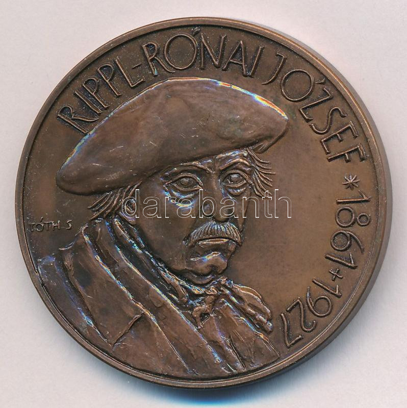 Tóth Sándor (1933-2019) / Szabó Géza (1939-2018) 1993. 'Rippl-Rónai József 1861-1927 / MÉE XXIII. Vándorgyűlése, Kaposvár' kétoldalas bronz emlékérem (42,5mm) T:UNC Adamo KV2