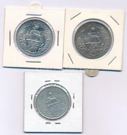Irán 1969. 20R Cu-Ni 'FAO' + 1976. 20R Cu-Ni 'FAO' (2x) T:AU,XF Iran 1969. 20 Rials Cu-Ni 'FAO' + 1976. 20 Rials Cu-Ni 'FAO' (2x) C:AU,XF
