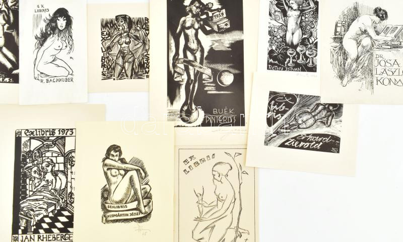 25 db vegyes ex libris, közte erotikus is - Image 2