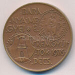Nagy István (1920-2017) 1976. 'Baranya megyei éremgyűjtők 1976. Pécs / 900 éves a Dukász korona' kétoldalas bronz emlékérem (42,5mm) T:UNC Adamo PS2