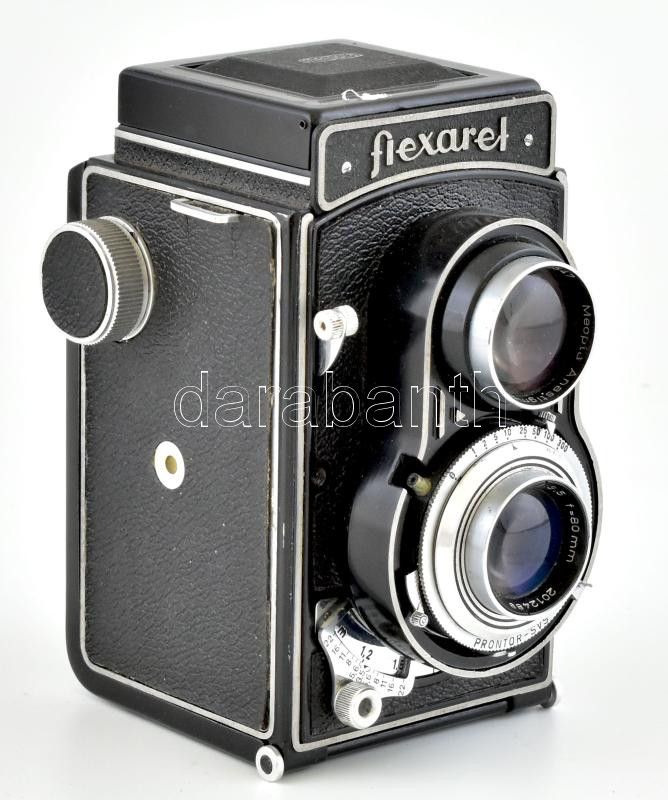 Meopta Flexaret IV.a 6x6 cm/24x36 mm kamera Belar 1:3,5/80 mm objektívvel jó állapotban, működik