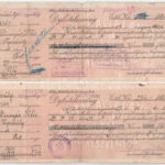 1922-1936. 7db-os váltó tétel, mind kitöltött, bélyegzésekkel néhány darabon illetékbélyegek T:F