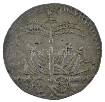 Haiti 1815. 25c Ag T:XF,VF patina, ph Haiti 1815. 25 Centimes Ag C:XF,VF patina, edge error Krause KM#12.2