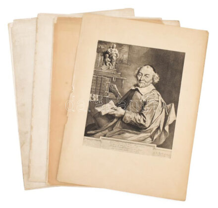 7 db vegyes régi metszet / nyomat, vegyes állapotban, lapméret: 36x27 cm körül