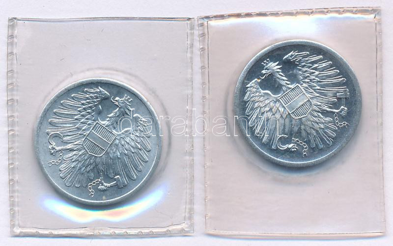 Ausztria 1974. 2gr Al (2xklf) T:UNC, AU (PP) Austria 1974. 2 Groschen Al (2xdiff) C:UNC, AU (PP) - Image 2