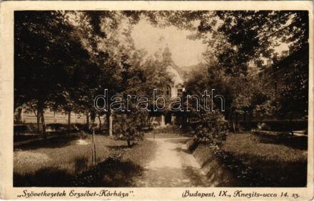 1932 Budapest IX. Ferencváros, Szövetkezetek Erzsébet kórháza. Knezits utca 14. Goszleth fényképész felvétele 1925. (EK)