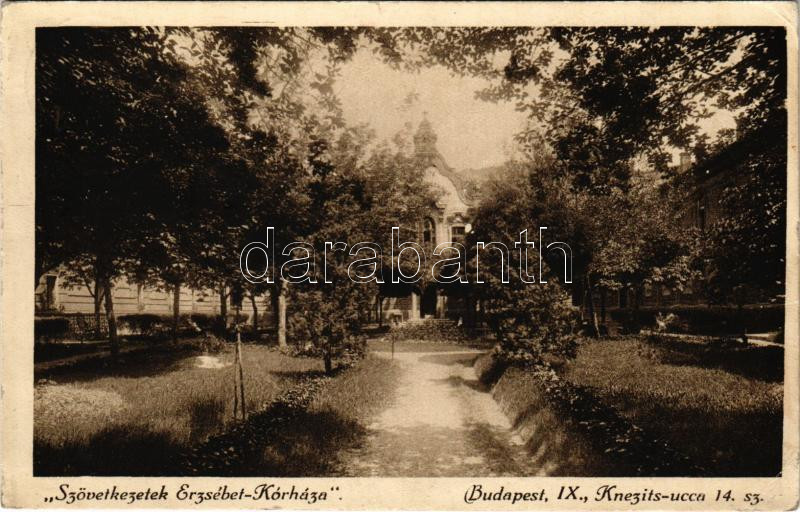 1932 Budapest IX. Ferencváros, Szövetkezetek Erzsébet kórháza. Knezits utca 14. Goszleth fényképész felvétele 1925. (EK)