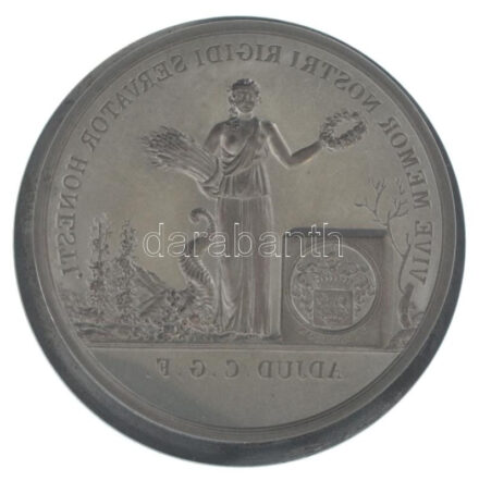 ~1980. Keszthelyi Georgikon emlékérem verőtöve 'Vive memor nostri rigidi servator honesti / ADJUD C.G.F' (65mm), hibátlan állapotban!
