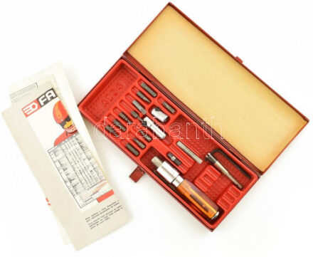 Facom nyomatékmérő készlet, fém dobozban, hiányos