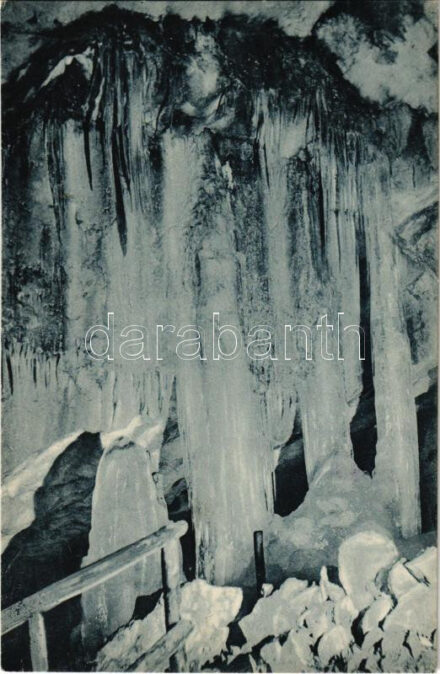 Dobsina, Dobschau; jégbarlang belső, orgona. Fejér Endre kiadása 1914 / ice cave interior