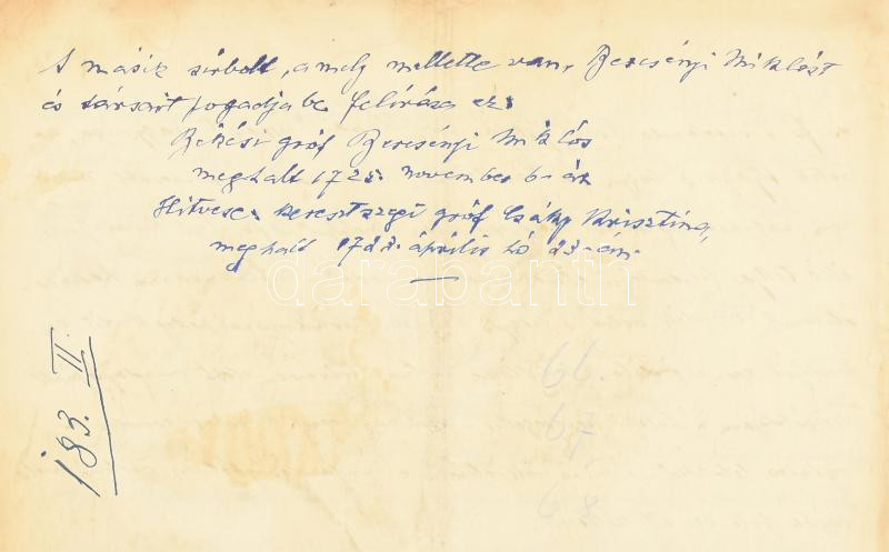 cca 1920 Régi német és magyar nyelvű kassai sírfeliratok és gyászjelentések kézzel írt gyűjteménye, 10 lapon, Wick Béla (1873-1955) kassai római katolikus pap, tanító, történész hagyatékából. - Image 2
