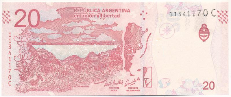 Argentína DN (2017-2020) 20P T:AU Argentina ND (2017-2020) 20 Pesos C:AU - Image 2