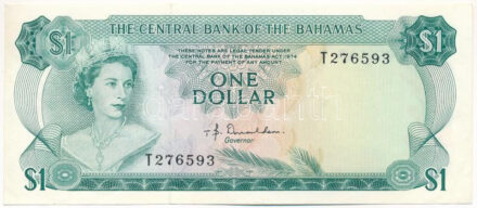 Bahamák 1974. 1$ 'T 276593' T:XF Bahamas 1974. 1 Dollar 'T 276593' C:XF Krause P#35a