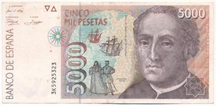 Spanyolország 1992. 5000P T:F Spain 1992. 5000 Pesetas C:F Krause P#165