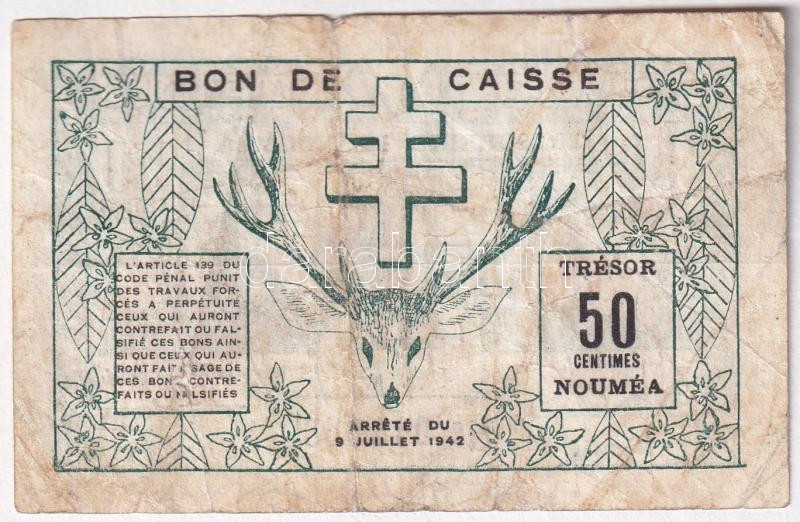 Új-Kaledónia 1942. 50c T:VG New Caledonia 1942. 50 Centimes C:VG - Image 2