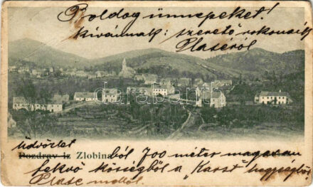 1904 Zlobin, Slobino; látkép / general view (fa)
