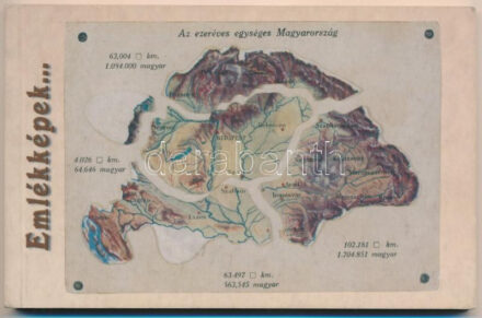 Emlékképek... 16 lapos MODERN képeslapfüzet irredenta propaganda képeslapokkal, reprintekkel / MODERN Hungarian irredenta propaganda postcard booklet with 16 cards
