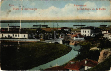 1915 Ruse, Rousse, Russe, Roustchouk, Rustschuk; L'Etat Major de la flotille / Flotilla Headquarters (fa)