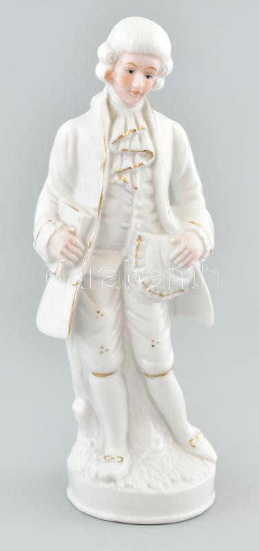 Férfi porcelán figura, német, címkével jelzett, hibátlan, m:26,5 cm