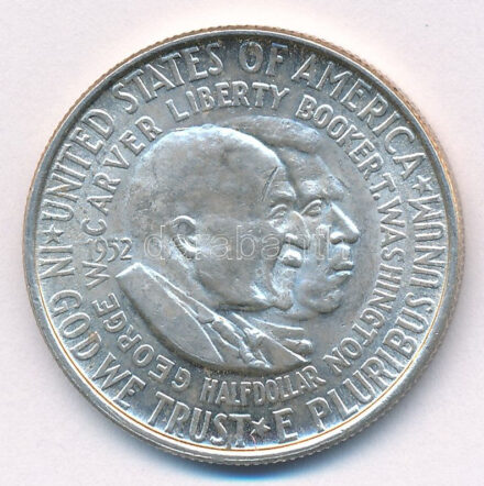 Amerikai Egyesült Államok 1952. 1/2$ Ag 'George Washington Carver - Booker T. Washington' T:AU,XF karc USA 1952. 1/2 Dollar Ag 'George Washington Carver - Booker T. Washington' C:AU,XF scratch Krause KM#200