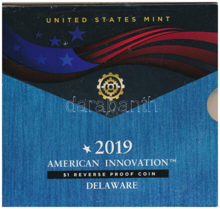 Amerikai Egyesült Államok 2019S 1$ 'American Innovation - Delaware' karton díszcsomagolásban T:PP (Reverse Proof) USA 2019S 1 Dollar 'American Innovation - Delaware' in decorative cardboard case C:PP (Reverse Proof)