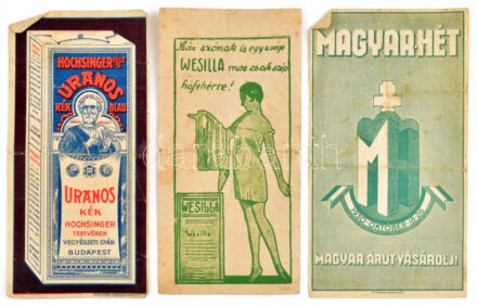 cca 1930 3 db különféle számolócédula