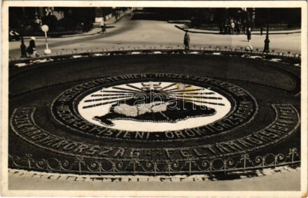 1940 Budapest V. Szabadság tér, Irredenta virágágyás (fl)
