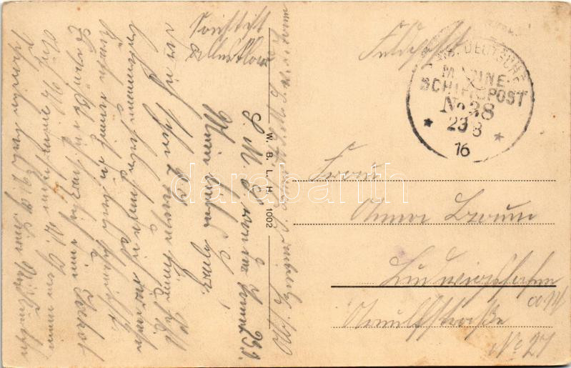 1916 Seemannsgrab Kaiserliche Marine / WWI German Navy propaganda. W.B.L.H. 1002. (fl) - Image 2