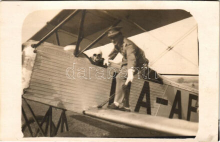 Bánhidi-Lampich BL-6 iskola repülőgép / Hungarian school aeroplane. photo (ragasztónyom / gluemark)