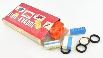 Poli Kvadri (jugoszláv legó) építőjáték eredeti dobozában