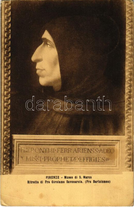Firenze, Museo di S. Marco. Ritratto di Fra Girolamo Savonarola (Fra Bartolomeo) (EB)