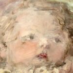 Náray Aurél (1883-1948): Kislányok. Olaj, karton. Jelzett. Sérült fa keretben. 34x27 cm / oil on board, signed, framed - Image 2