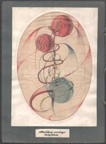 Galambos Margit (?-?), működött 1920-30 körül: Portfolio 3 db mappában, össz. 36 db rajzzal. Ceruza, színes ceruza, tus, papír, hártyapapír, jelzés nélkül, albumlapok kartonjaira ragasztva, albumok borítóján monogrammal jelezve. 16,5x9 és 29x20 cm közötti