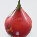 Murano stúdiómunka, anyagában színezett csepp alakú üveg, jelzés nélkül, kis kopással, m: 24,5 cm - Image 2