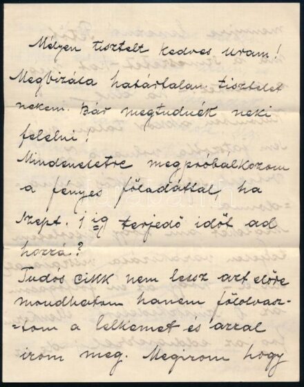 1907. jun. 27 Jászai Mari (1850-1926) színésznő autográf levele Gerő Ödön (1863-1939) újságíró, szerkesztőnek, a Pesti Napló munkatársának, amelyben Petőfi témában ír. 1907-ben jelent meg a Petőfi-Album a Pesti Napló kiadásában, amelyben Jászai Mari is je