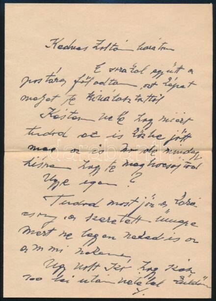 1959 Nagybánya, Nagy Oszkár (1883-1965) festőművész saját kezűleg írt levele, borítékkal
