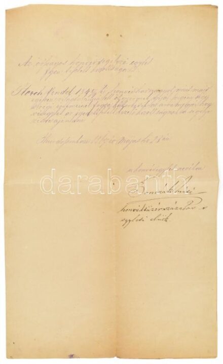 1867. május 28., az Árva megyei Honvédegylet ajánlása Storch Vendel (1827-1886 után) 1848-49-es szabadságharcos, komáromi várőr segélyezése ügyében az országos Honvédsegélyző Egyletnek, Panczák Máté (1816 k.-1890) 1848-49-es szabadságharcos, honvéd tüzér