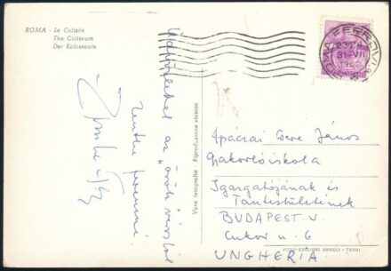 1962 Zenthe Ferenc (1920-2006) a Nemzet Színésze címmel kitüntetett, Kossuth-díjas és kétszeres Jászai Mari-díjas magyar színművész, érdemes és kiváló művész, a Halhatatlanok Társulatának örökös tagjának és feleségének, Zenthe Ferencné Oláh Katalinnak az