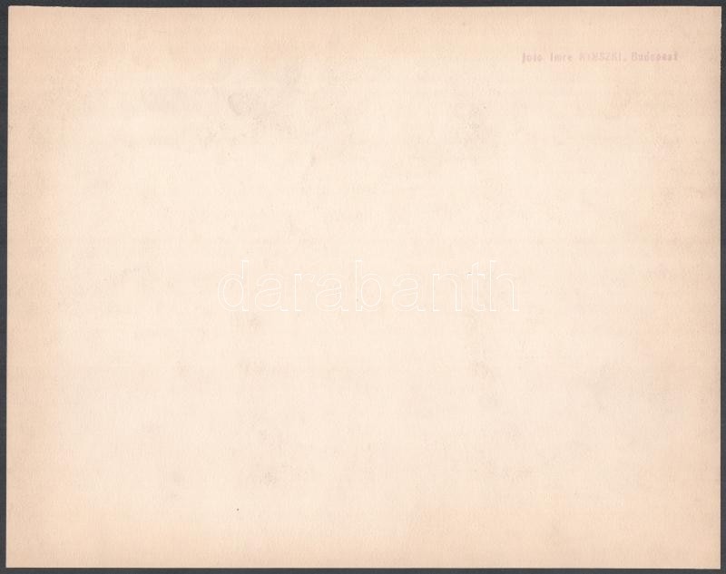 cca 1935 Kinszki Imre (1901-1945) budapesti fotóművész hagyatékából pecséttel jelzett, nagyméretű vintage fotóművészeti alkotás (Tavasz a Városligetben), 22,5x28,7 cm - Image 2