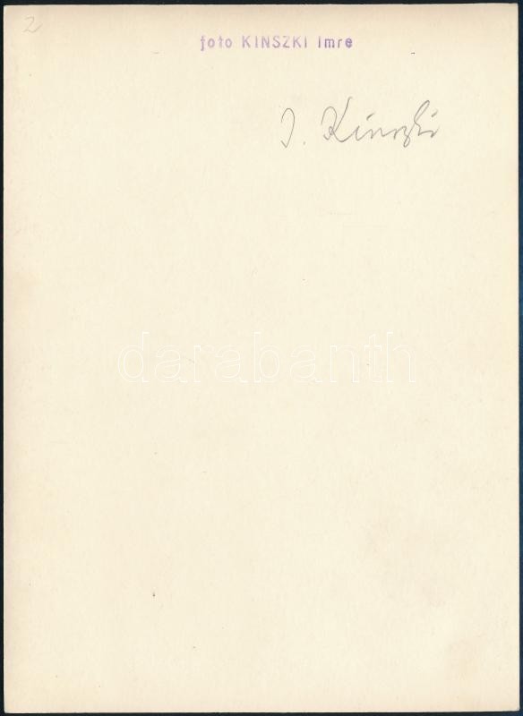 cca 1936 Kinszki Imre (1901-1945): Ősz, pecséttel és aláírással jelzett, vintage fotóművészeti alkotás, 13x18 cm - Image 2
