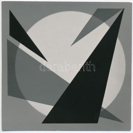 cca 1930 Konstruktív fotogram jelzés nélkül, 14,5x14,5 cm