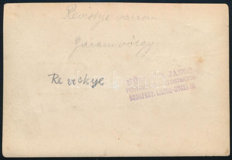 cca 1910 Revistye vára (Reviste, Felvidék, Szlovákia), hátoldalon feliratozott fotó Müllner János fotós pecsétjével, jó állapotban, 11,5×16,5 cm - Image 2